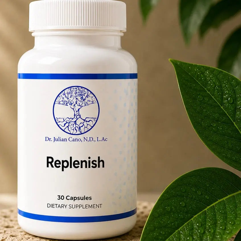 Replenish daily multivitamin capsules for energy and immune support by Dr. Julian Cano