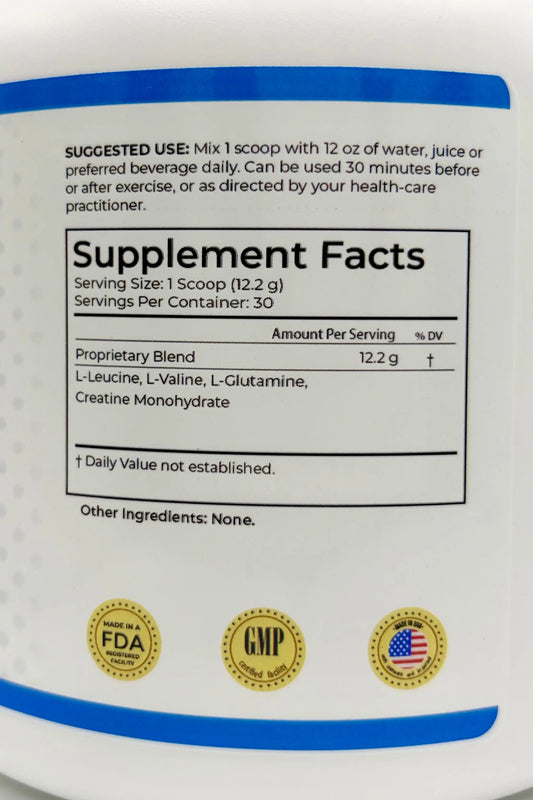 Electrolyte powder with L-Glutamine for hydration and recovery by Dr. Julian Cano