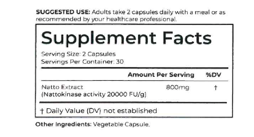 Dr. Julian Cano HT-3 Nattokinase Cardiovascular Support Supplement – 60 Veggie Capsules Dr Julian Cano LLC®