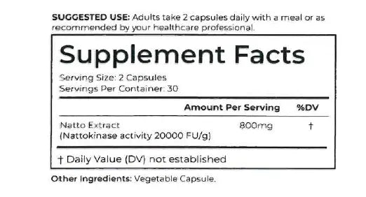Dr. Julian Cano HT-3 Nattokinase Cardiovascular Support Supplement – 60 Veggie Capsules Dr Julian Cano LLC®