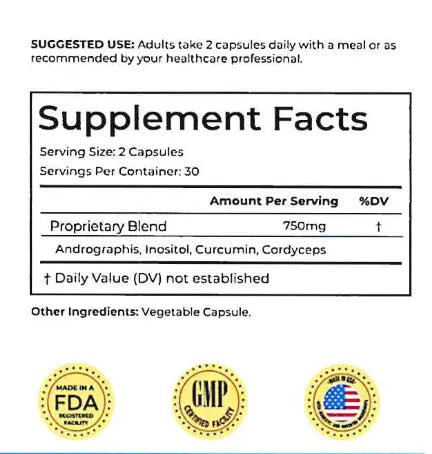 Immune wellness supplement bottle