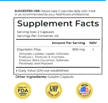 Digestive enzyme supplement bottle for bloating and nutrient absorption by Dr. Julian Cano