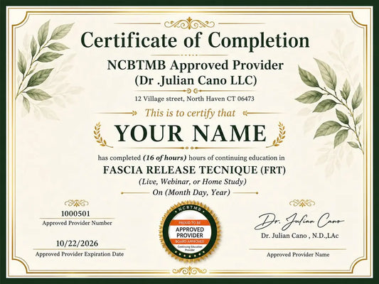 Unlock the Power of Fascia: Introducing the Facial Release Technique (FRT) CEU Certification Course Dr Julian Cano LLC