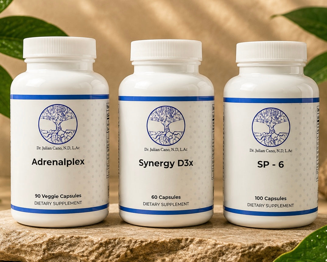 Dr. Julian Cano Optimal Stress & Energy Support Adrenal Vitality Bundle – 3 Supplements