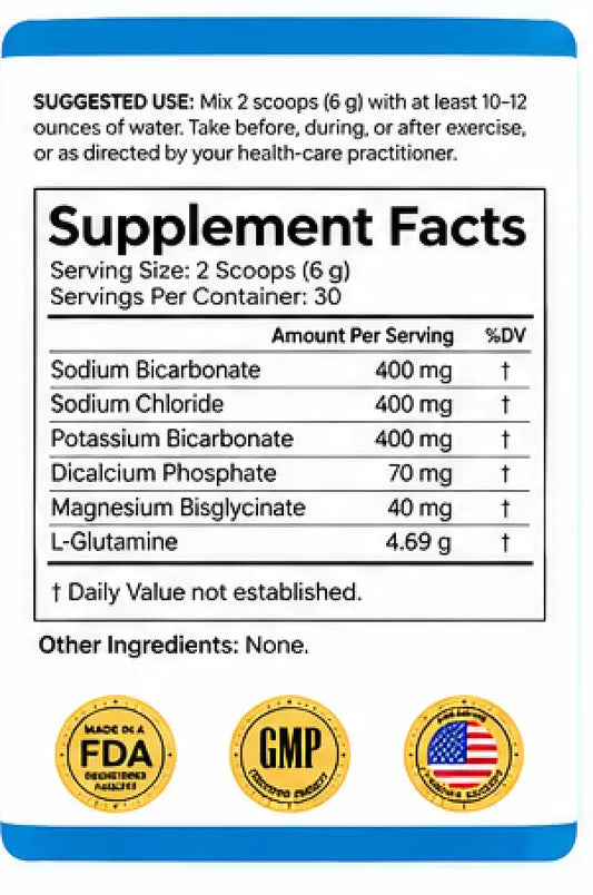 Hydration & Recovery Powder with L-Glutamine – 180g