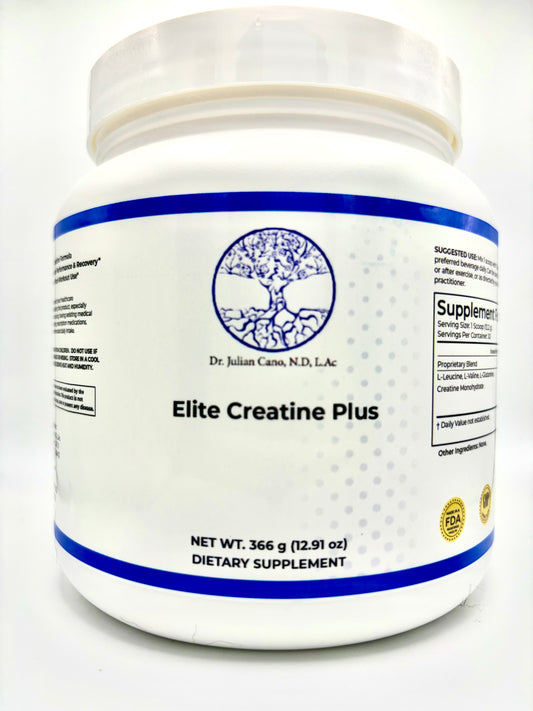 Elite Creatine Plus | Creatine Monohydrate + BCAAs for Strength, Power & Recovery by Dr. Julian Cano